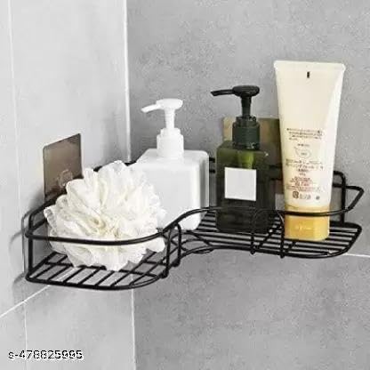 (Pack of 2) Multipurpose Self-Adhesive Kitchen Bathroom Corner Rack and Stands Mounted with Strong Magic Sticker Durable Hook Home Essentials/LCORNER/Bathroom Corner 2PIS