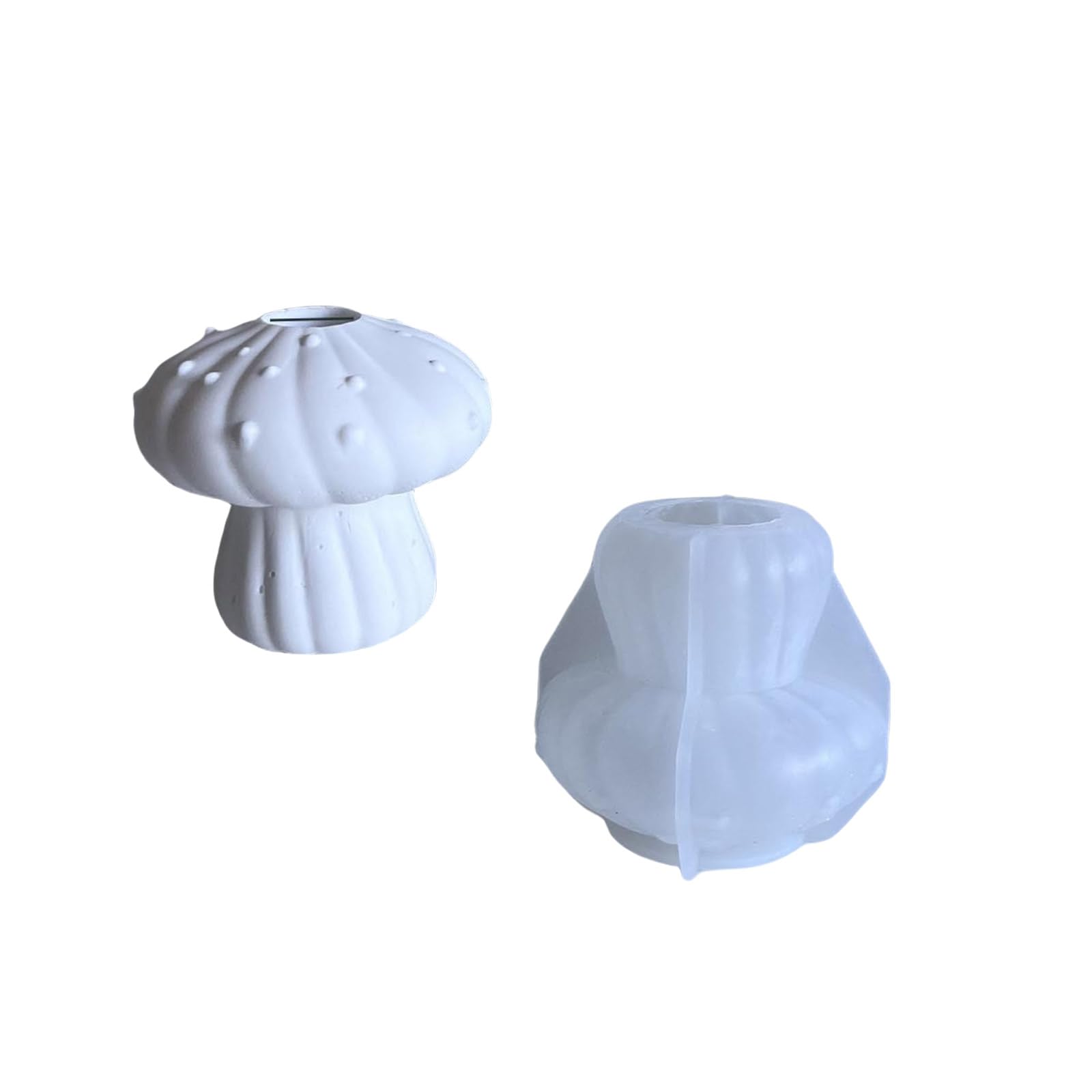 NEWFT Handcraft Mushroom Shaped Silicone Mold for Unique Plant Pots Sturdy Cement Plaster Casting Tool Home Decoration