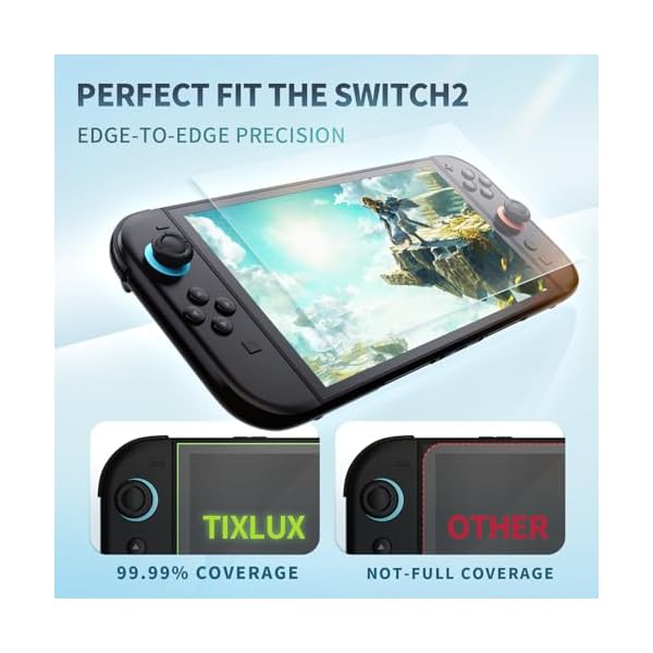 Tixlux Protector de Pantalla 3 Unidades Compatible con Nintendo Switch 2 - Image 4