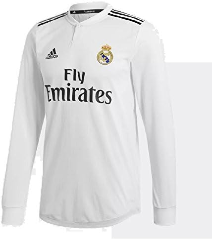adidas 2018/19 Mens Real Madrid Long Sleeve Home Jersey Small Core White