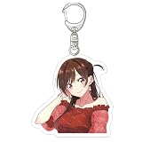 acsewater Kanojo Okarishimasu Anime Llavero Llavero de dibujos animados Chizuru Mami Sumi Ruka Personajes Llavero Colgante Niños Bolsa Colgante Abanicos Accesorio