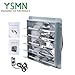 YSMN Silver Shutter Louvre ventilation fan 24in 1.65m power cord with Speed Controller Wall Mounted