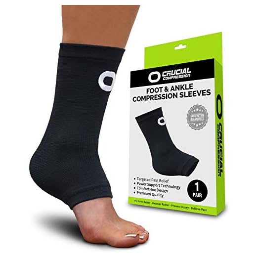 Ankle Brace Compression Sleeve for Men & Women (1 Pair) - Best Ankle Support Foot Braces for Pain Relief, Injury Recovery, Swelling, Sprain, Achilles Tendon Support, Heel Spur, Plantar Fasciitis Socks