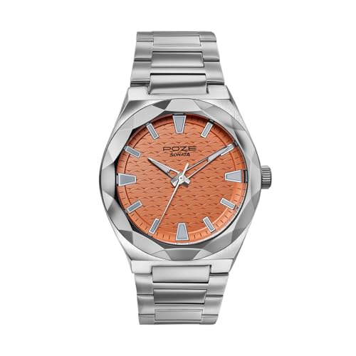 Image of Sonata Poze 9 with Quartz Analog with Sheet Metal Strap Watch for Men