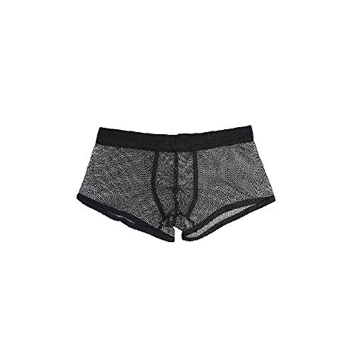 BaZhaHei Ropa interior Ropa Interior Transparente de Gasa cómoda para Hombres Calzoncillos triángulo Corto Calzoncillos Boxer Sexy Transparente de Malla Completo