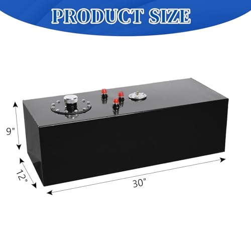 Parts-Diyer 15 Gallon Fuel Cell Aluminum Fuel Tank 60L Universal Racing Street Drift Strip Pontoon Boat Marine Fuel Gas Tank with Level Sensor - Thumbnail 4
