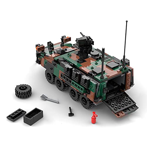 Dellia Panzer Bausteine Modell, 858 Teile Technik WW2 Militär Gepanzerte Infanterie Panzer Modellbausatz MilitärFahrzeug… – Bild 7