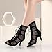 Imagen de GYUBL Botas de Baile Latino Mujer Tacón con Cordones Zapatos Baile de Salón Botines de Baile de Salsa Jazz Chacha Práctica