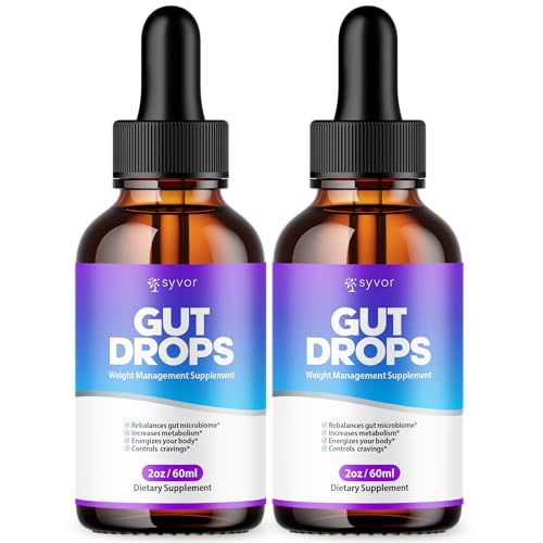 (2 Pack) Gut Drops, Official Gut Drops Liquid Supplement Advanced All Natural Vitamin Formula, GutDrop Maximum Strength Biome Support for Health and Wellness Support for Men and Women (60 Servings)