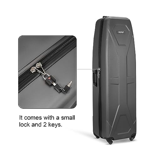KVV Solid ABS Shell Hard Sided Golf Travel Case with Super Easy Rolling Wheels Ultimate Protection
