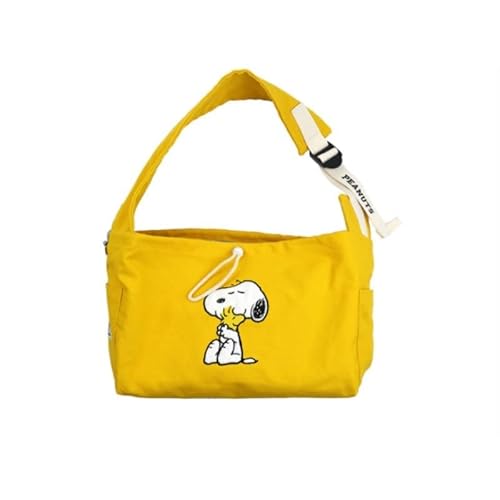 スヌーピー ウッドストック 犬 キャリーバッグ 犬抱っこひも ペットスリングバッグ 猫キャリー 抱っこバッグ 斜めショルダーバッグ 飛び出し防止 猫 犬 小型ペット対応 お出かけ用ペット用品 (Size : スヌーピー)