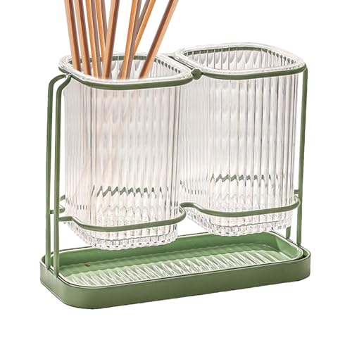 Soporte para utensilios de mostrador, organizador moderno de tenedores y cucharas de cocina, caja de almacenamiento transparente para cubiertos, organizador de cocina, accesorios para el hogar
