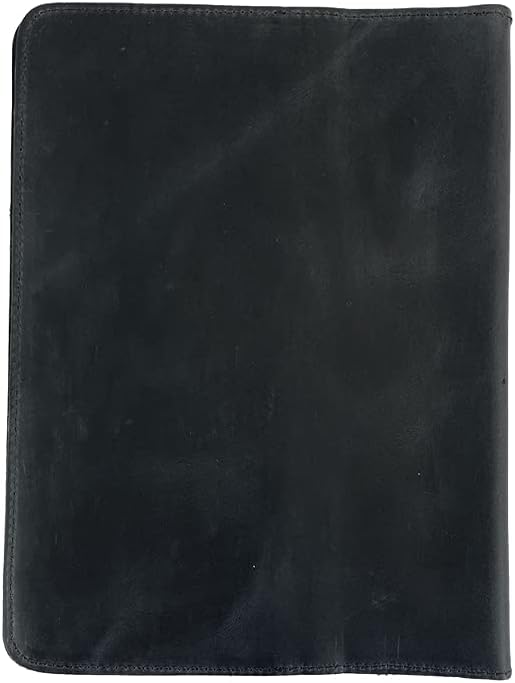 Hide & Drink, Journal Cover Compatible with Moleskine XL (7.5 x 9.75 in) with Strap, Refillable Case, Personal Planner, Full Grain Leather, Handmade Office & Work Essentials, Charcoal Black