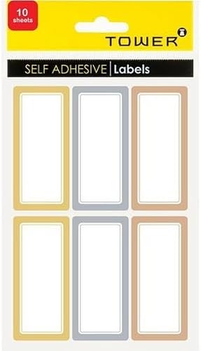 Tower Self-Adhesive Metallic Border 12 Labels