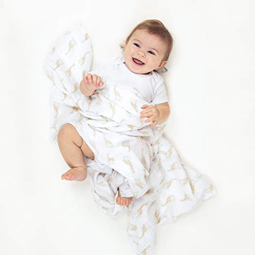 Image of aden + anais Swaddle Blanket, Boutique Muslin Blankets for Girls & Boys, Baby Receiving Swaddles, Ideal Newborn & Infant Swaddling Set, Perfect Shower Gifts, 4 Pack, Natural History