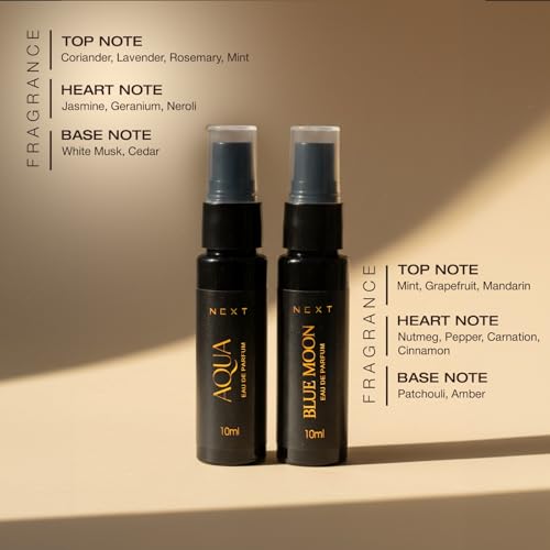 Image of Next Care Essentials Perfume Set for Men & Women - 6 x 10ml | Fresh, Woody, Musky, Fragrance Eau De Parfum (EDP) | Long Lasting & Everyday Wear |Birthday Gift for Man & Woman, Unisex