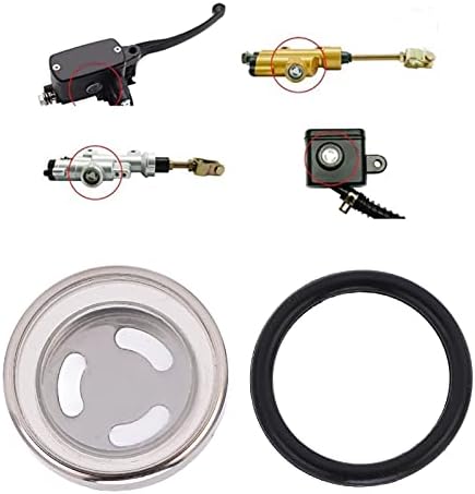 Aramox Brake Sight Glass, Universal Motorcycle Brake Master Cylinder Reservoir Sight Glass Front Rear Replacement for (18mm)