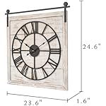 Vintage Barn Door 24-Inch Wall Clock