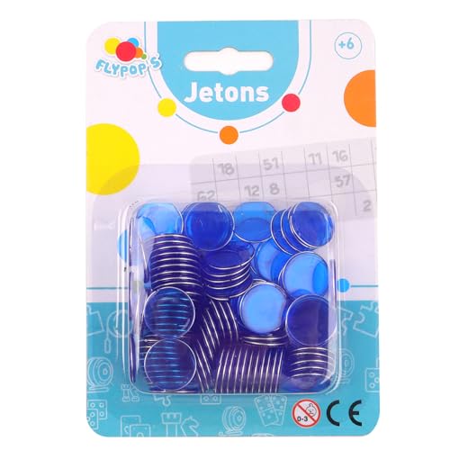 FLYPOP\'S - Magnetische Jetons - Lotteriespiel - 141122LIN - Zufällige Farbe - Kunststoff - 2 bis 6 Spieler - Gesellschaftsspiele - Lotto - 23 cm x 14 cm - Ab 6 Jahren.