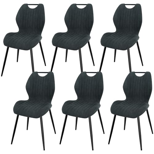 Set di 4 sedie da pranzo impilabili in metallo con seduta in legno e schienale alto rimovibile in marrone scuro | Leroy Merlin