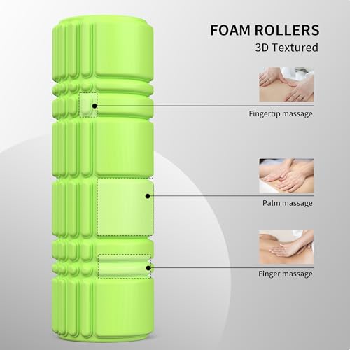 PROIRON Rouleau de Massage 42 CM Foam Roller pour Trigger Point Massage Arbre de Mousse Relaxation Musculaire Rouleau de Massage Fitness Yoga Pilates de Roue Rouge – Image 3