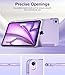 TiMOVO Case for iPad Air 11 Inch M4 2026/M3 2025/M2 2024, iPad Air 5th Generation 2022/4th Gen 2020 10.9 Inch with Pencil Holder, Stand Cover with Translucent Back, Auto Wake/Sleep, Taro Purple