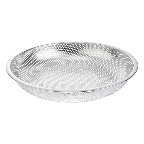 1Pieza Bandeja de Almacenamiento Multifuncional Inoxidable Plato de Vapor con Drenaje para Frutas y Alimentos Diseño Práctico con Orificios para Cocción al Vapor
