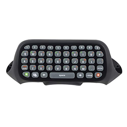 Preisvergleich Produktbild Jiobapiongxin Mini-Tastatur Wireless Controller Text Messenger-Tastatur 47 Tasten Chatpad-Tastatur für Xbox 360 Game Controller Schwarz JBP-X