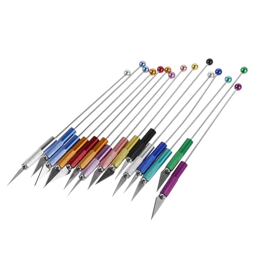 Kit outils de perlage PLAFOPE 15 pièces en métal multicolore avec aiguilles