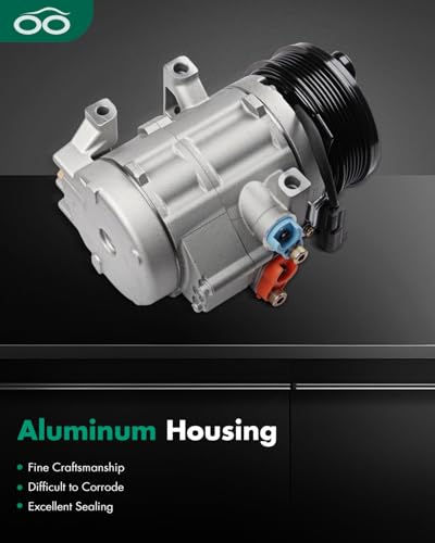 Image of SCITOO AC Compressor with Clutch for Ford for F-150 4.2L 2009 2010 | Fast Cooling, Ultra Low Noise (≤72 dB)Air Conditioner Compressor with Clutch, Easy Installation, YC2526