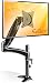 ErGear Monitor Mount for 15-32" Flat/Curved Monitors, Full Motion Gas Spring Arm Improved LCD/LED Computer Monitor Riser, Height/Angle Adjustable Single Desk Mount Stand, Holds up to 17.6lbs, Black