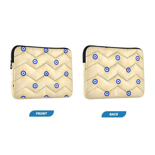 Funda para portátil 13-14 pulgadas Boho Evil Eyes Yellow miniatura 2