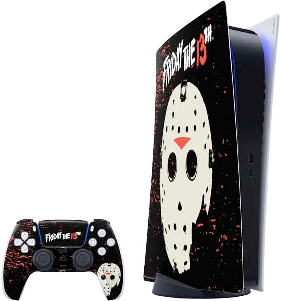 Skinit Decal Gaming Skin Compatible with PS5 Digital Edition Bundle - Officially Licensed Warner Bros Friday The 13th Jason Voorhees Design