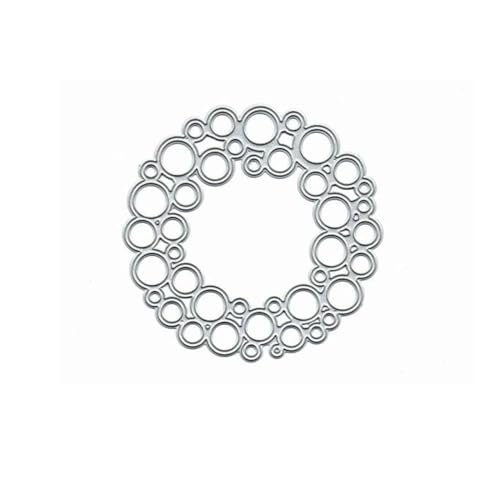 Round Circles Layers Metal Die Cuts,Birthday Christmas Round Bubbles Cutting Dies Cut Stencils for DIY Scrapbooking Decorative Embossing Paper Scrapbooking Card Making