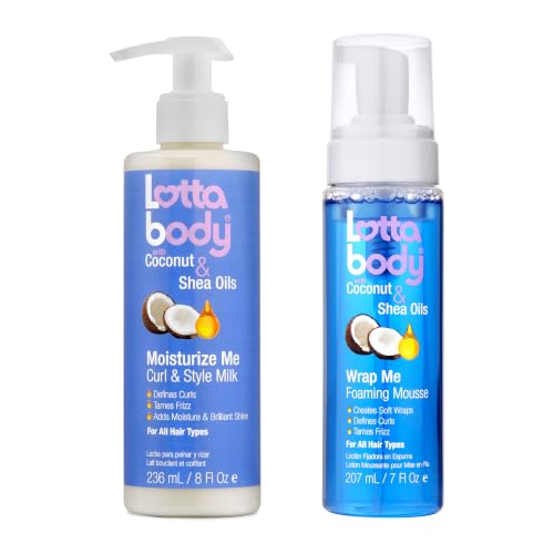 Image of Lottabody Style & Moisturize Duo with Wrap Me Foaming Mousse & Moisturize Me Curl and Style Milk