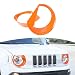 RT-TCZ Front Light Cover Angry Bird Headlight Bezels Cover ABS Trim For 2015 2016 2017 Jeep Renegade-2PCS (Orange)