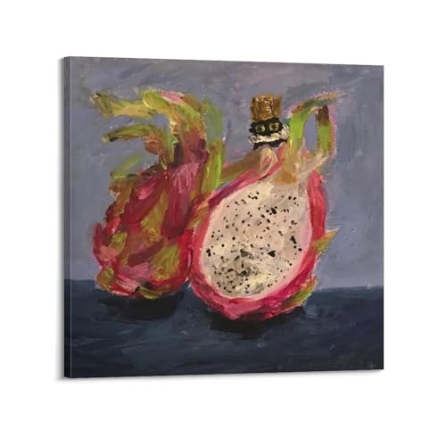 Poster fruit du dragon CMHONLY 50x50 cm, tableau sur toile encadré pour décoration de salon moderne
