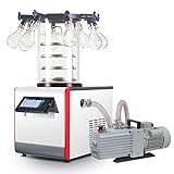 HNZXIB -60℃ Vacuum Lab Freeze Dryer (0.12㎡), Multi-Manifolds Type Freeze Dryer with 2XZ-2 Rotary Vane...