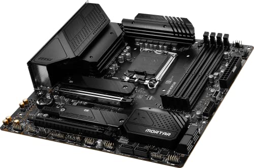 Image of MSI MAG B660M Mortar Motherboard, Micro-ATX - Supports Intel 12th Gen Core Processors, LGA 1700 - DDR5 6200+MHz /OC, PCIe 4.0 & 3.0 x16 Slots, 2 x M.2 Gen4 Slots, 2.5G LAN