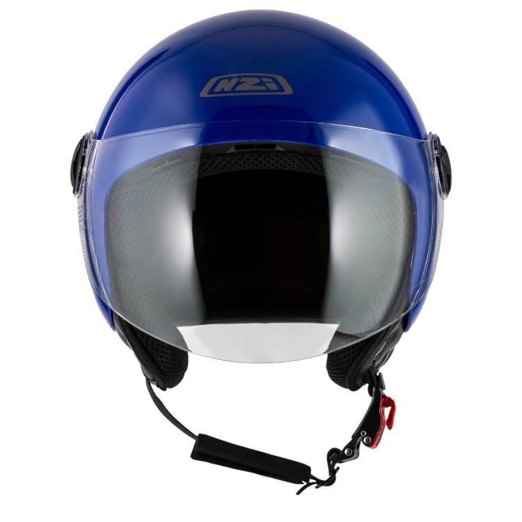 Casco jet NZi Magma azul XS ligero con pantalla transparente de verano 5