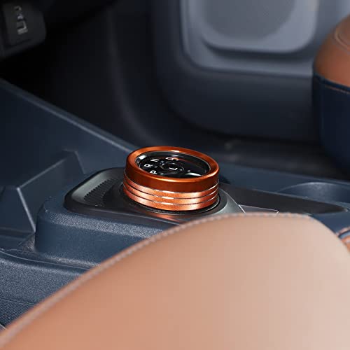 Cheayar Gear Shift Switch Button Ring Trim Cover Fit For Ford Maverick 2022 2023, Aluminum Gear Shifting Knob Cover, Gear Shift Knob Cover Interior Gear Shifter Head Decoration Protection (Orange) #TOP3