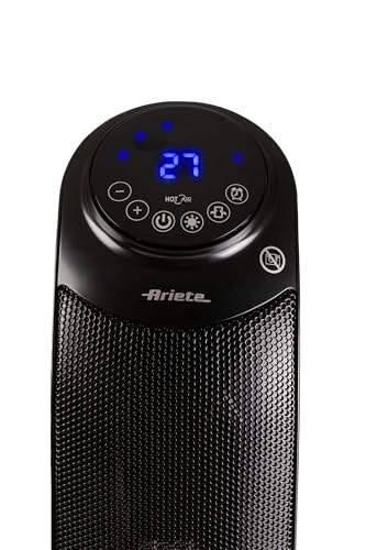 Ariete 8213 Termoventilatore a torretta, 2200W, 3 velocità, Timer fino a 8 ore, Funzione ventilazione, Funzione oscillazione, Tecnologia ceramica, Led display, Nero - Immagine 5