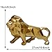 Wisifayardin Golden Lion Sculpture - Abstract Geometric Animal Statue for Coffee Tables, Bookshelf Niches - Resin Lion Figurines Home Decor Crafts Ornaments