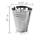Large Galvanized Metal Buckets Bulk - 12 Pack - with Handle 5 X 4.5 Inches - Unique Goody Baskets, for Party Favors, Party Accessories