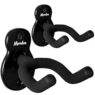 【Firm & Beautiful】This is a metal guitar wall mount with a guitar-shaped base. The guitar hanger stand is made of high-quality carbon steel, making it sustain 40LB tension. This Moodve guitar hanger is a perfect accessories for placing string instrum...