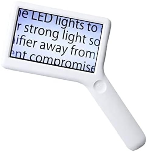 Lupa Digital Portátil De 4,3 Polegadas, Auxílio De Leitura Eletrônico 3X-10X, Luz De 6 LED, Ampliação Ajustável Por Toque, Para Leitura, Degeneração Macular, Idosos, Presentes Para Idosos,Serene16