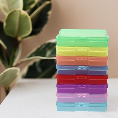 Boîte de rangement en plastique multicolore pour petits objets et cartes - 4