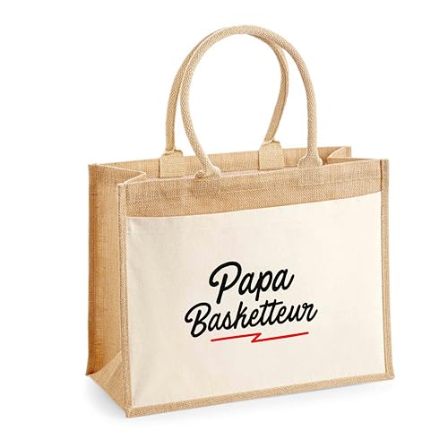 Sac cabas jute papa basketteur parfait du bureau au terrain de sport