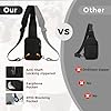 VADOO Sling Bag, Crossbody Bag with Zipper Lock, RFID Blocking & Water Resistant for Men and Women, Black, S, Anti Theft Crossbody Bag ,rfid Blocking, Zipper Lock & Water Resistant Sling Bag for Men #3