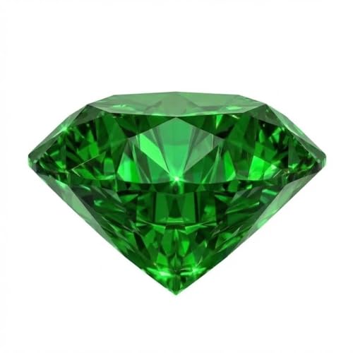 7.0 mm(about 1.0ct) Round Cut Emerald Loose Stone Lab Created Green Gemstone VVS Clarity Loose Gem for Ring Pendant Earrings Jewelry Making Gift